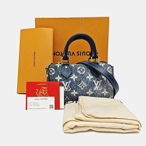 SPEEDY Nano Monogram Denim Blue