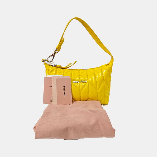 Spirit Ciré Mini Quilted Patent Leather Yellow