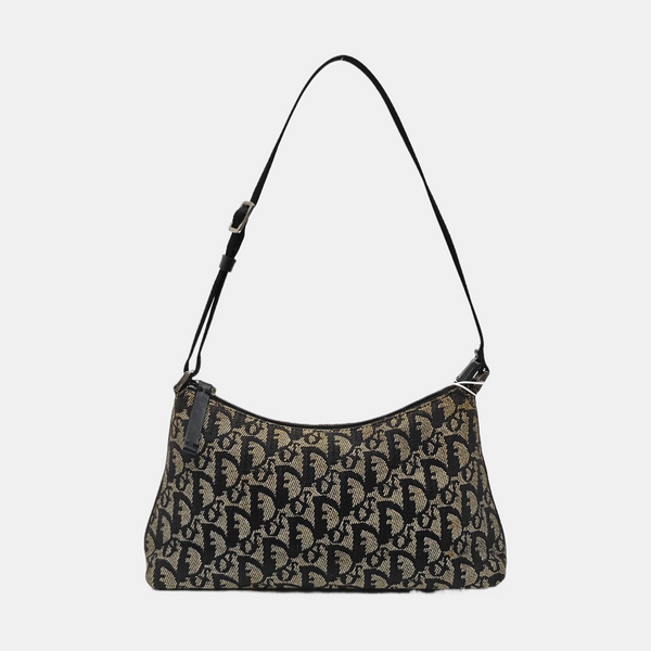 Oblique Canvas Top Handle Bag Black