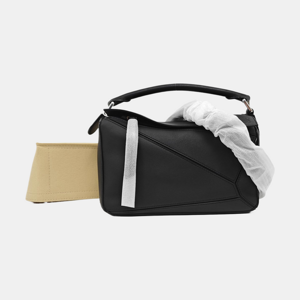 Puzzle Edge Small Calfskin Black