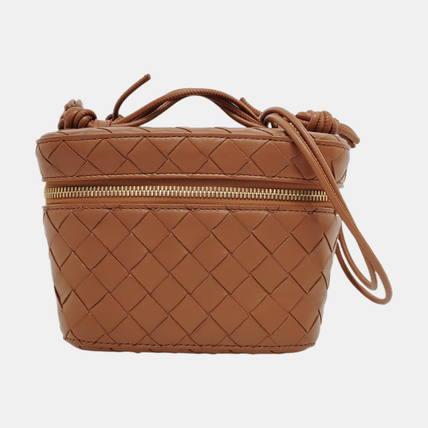 Intrecciato Mini Lambskin Brown