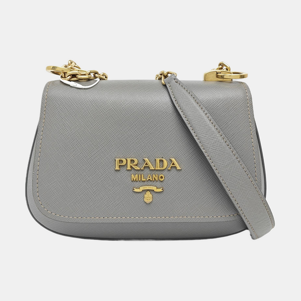Calfskin Shoulder Bag Gray