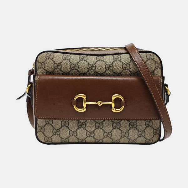 Horsebit 1955 Small Coated Canvas Beige