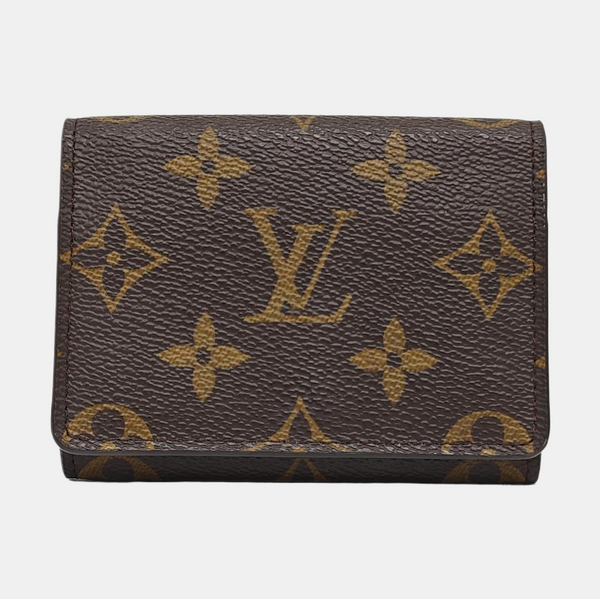 ENVELOPPE Monogram Coated Canvas Brown Card Holder