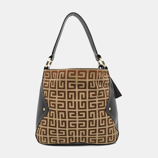 Fabric Shoulder Bag Brown