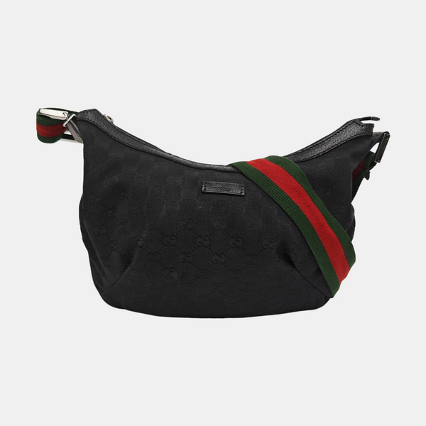 Monogram Canvas Shoulder Bag Black