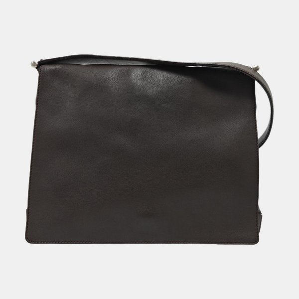 Lambskin Shoulder Bag Brown