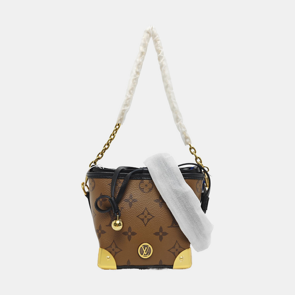 NOÉ PURSE LV CHARMS Monogram Coated Canvas Brown