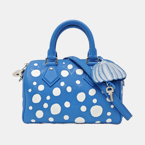 Monogram Calfskin Shoulder Bag Blue