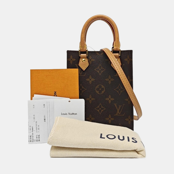 SAC PLAT Mini Monogram Coated Canvas Brown