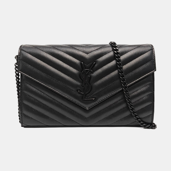 MONOGRAM Medium Chevron Calfskin Black