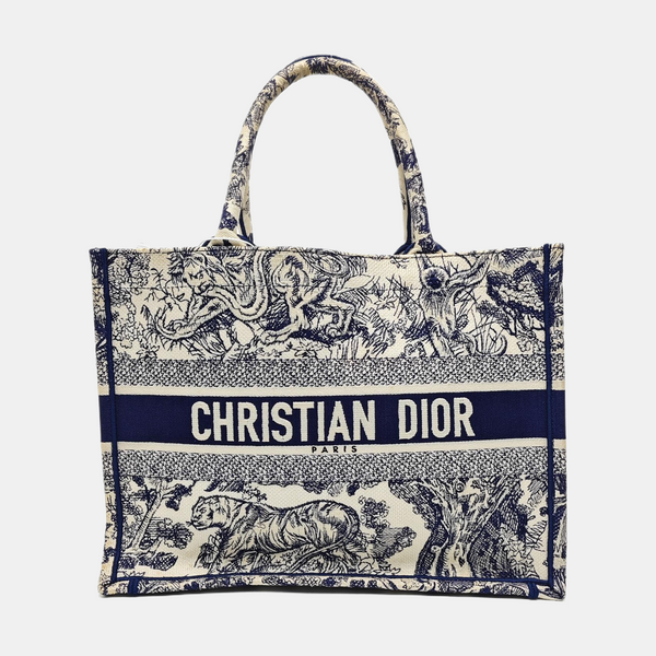 Book Tote Medium Canvas Blue