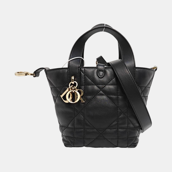 Toujours Nano Cannage Calfskin Black