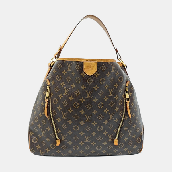 Monogram Coated Canvas Tote Bag Brown
