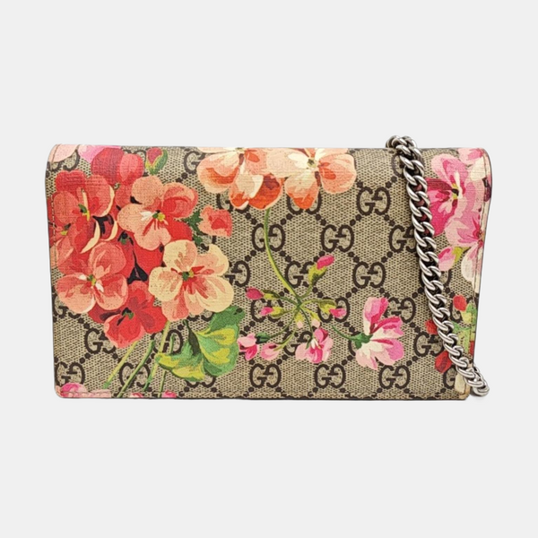 GG Blooms Monogram Coated Canvas Beige