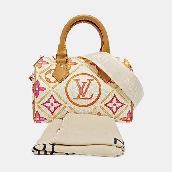 Authenticated pre-owned SPEEDY Monogram Calfskin White - Shoulder Bag at Looply