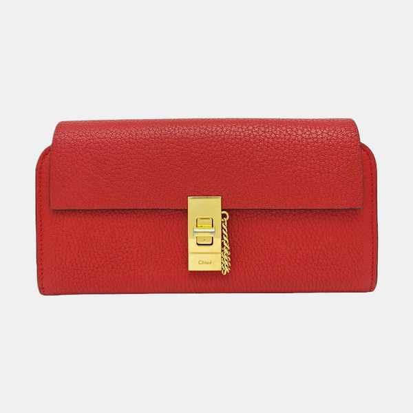 Elsie Calfskin Red Wallet
