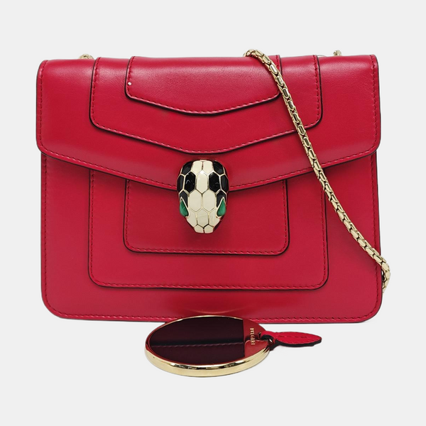SERPENTI FOREVER Small Calfskin Red