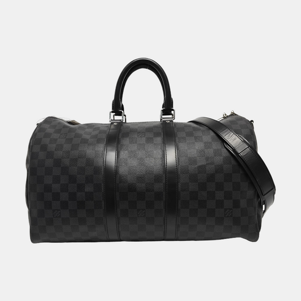 KEEPALL 45 Damier Graphite Coated Canvas Gray