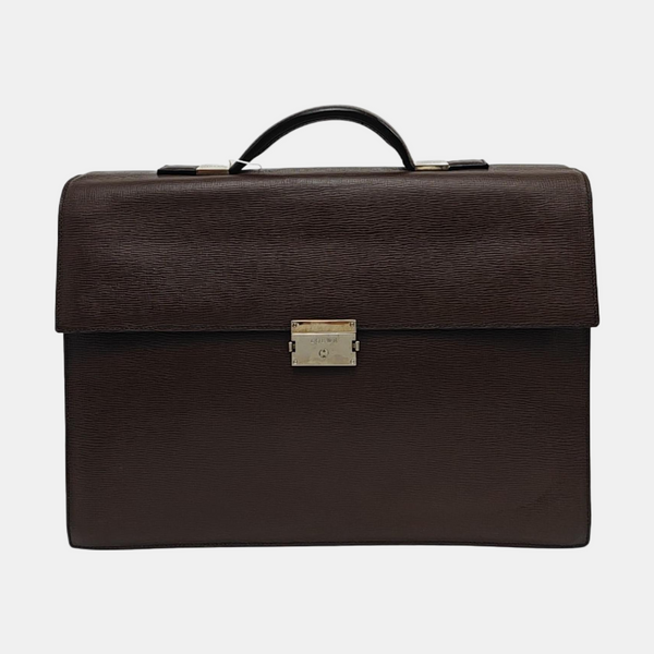 Calfskin Top Handle Bag Brown