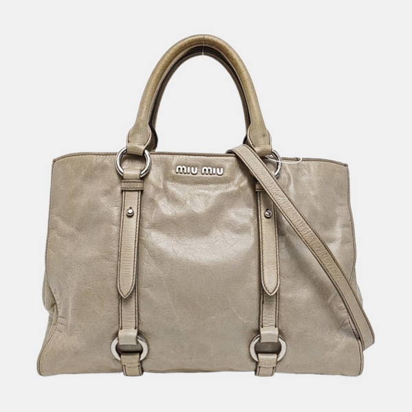 Shoulder Strap Calfskin Gray