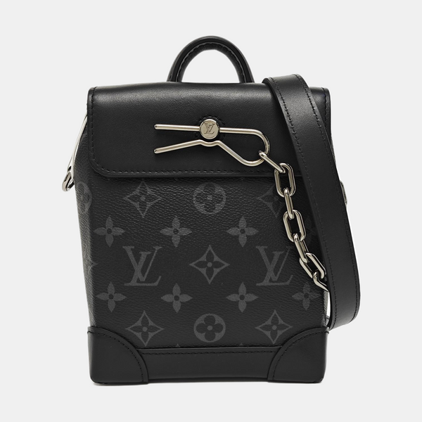 STEAMER Extra Small Monogram Coated Canvas Black