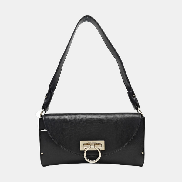 Calfskin Shoulder Bag Black