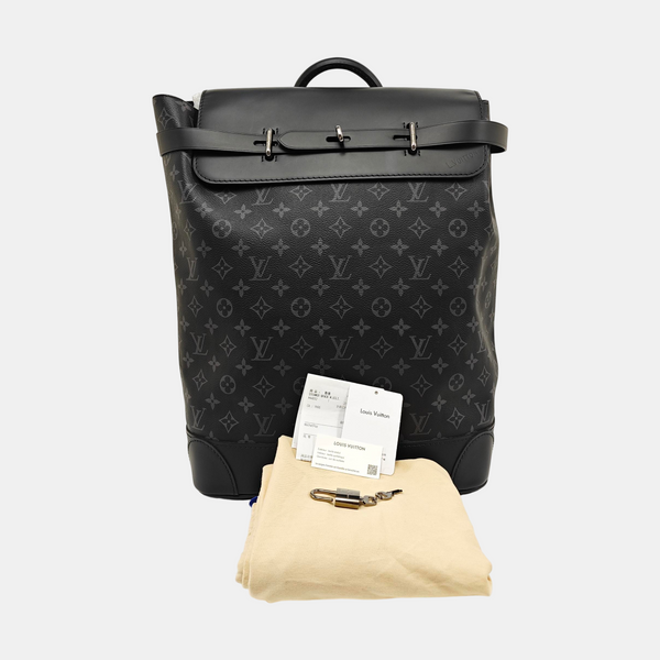 STEAMER Monogram Coated Canvas Black