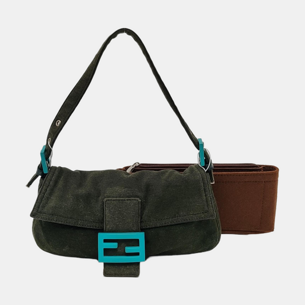 Fabric Top Handle Bag Black