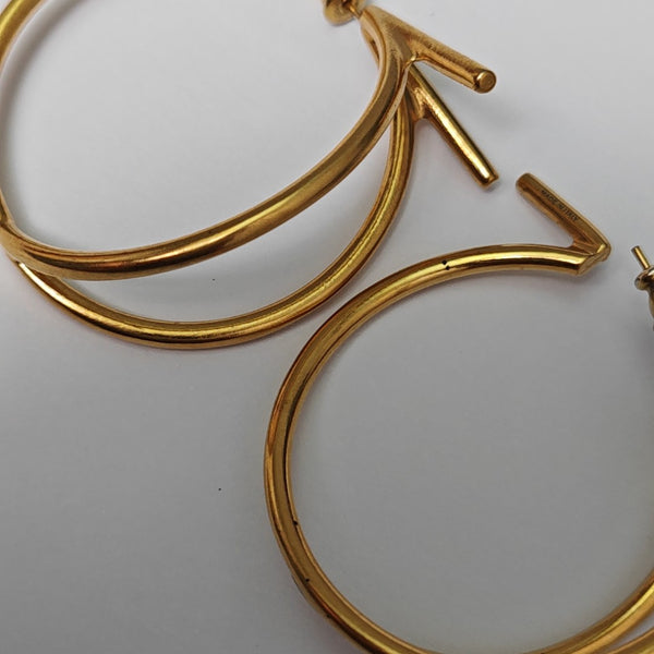 Metal Gold Stud Earrings