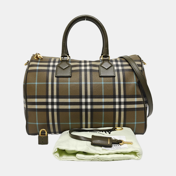 Boston Medium Coated Canvas Green