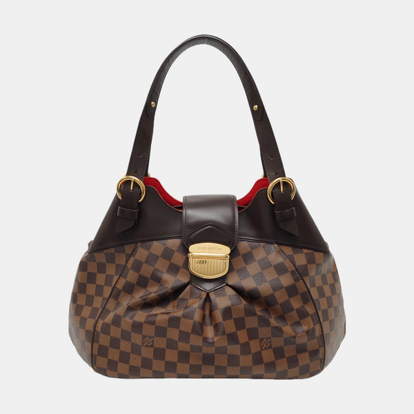 SISTINA MM Damier Ebene Coated Canvas Brown