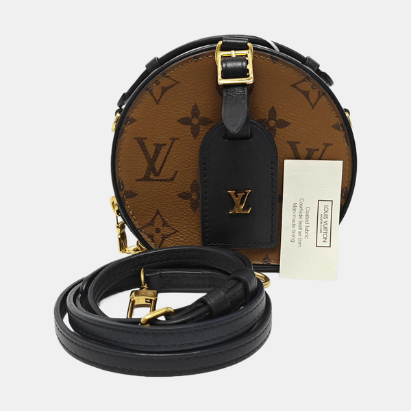 BOITE CHAPEAU Mini Monogram Coated Canvas Brown