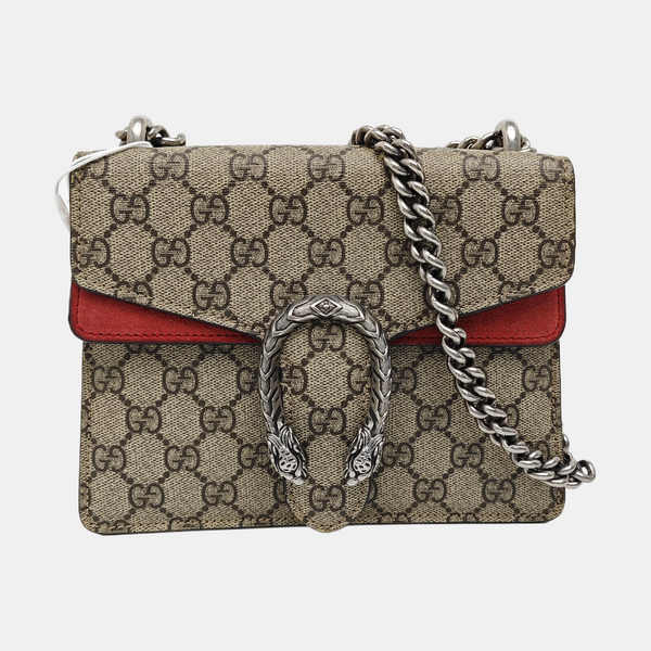 Dionysus Mini Monogram Coated Canvas Beige