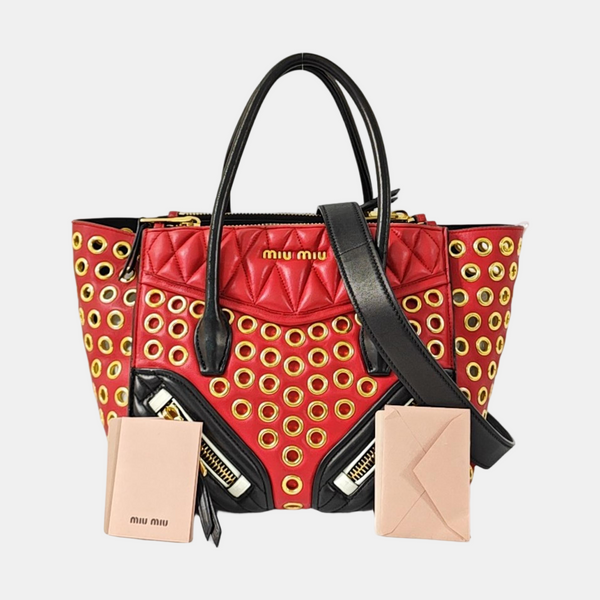 Quilted Lambskin Red