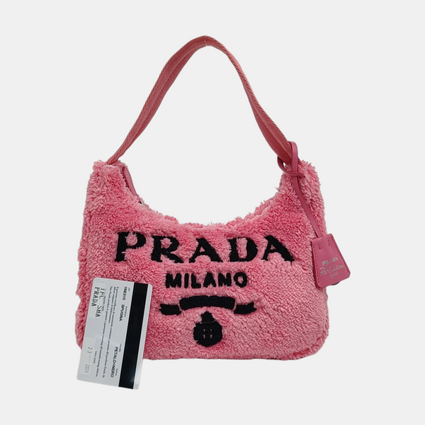Authenticated pre-owned Re-Edition2000 Mini Fabric Pink - Top Handle Bag at Looply