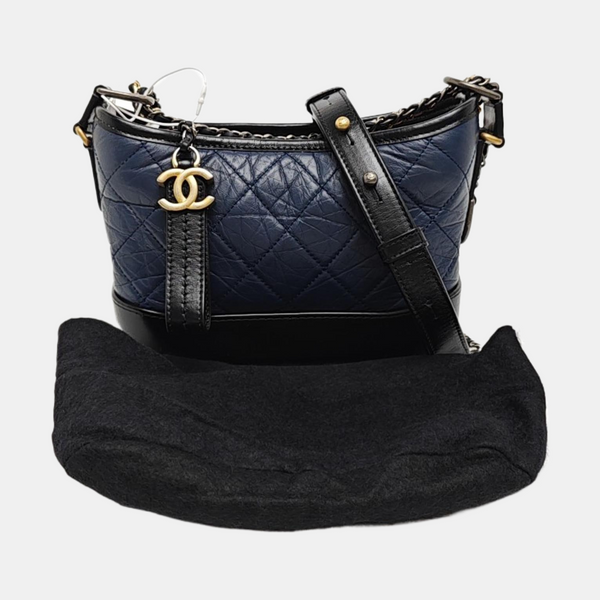 GABRIELLE Small Quilted Calfskin Blue