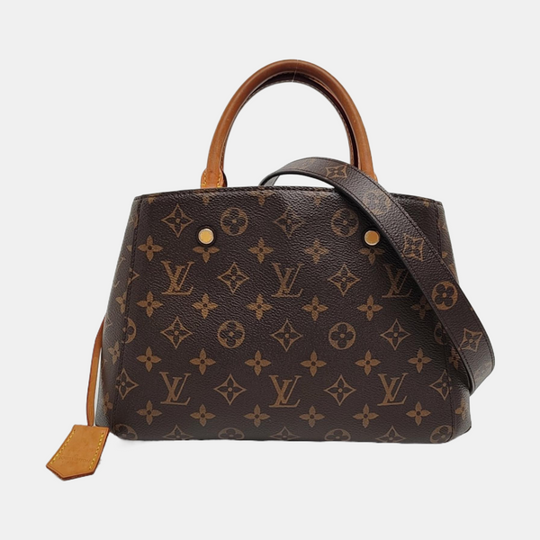 MONTAIGNE BB Monogram Coated Canvas Brown