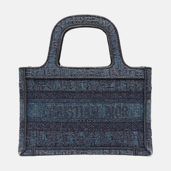 Book Tote Mini Canvas Blue
