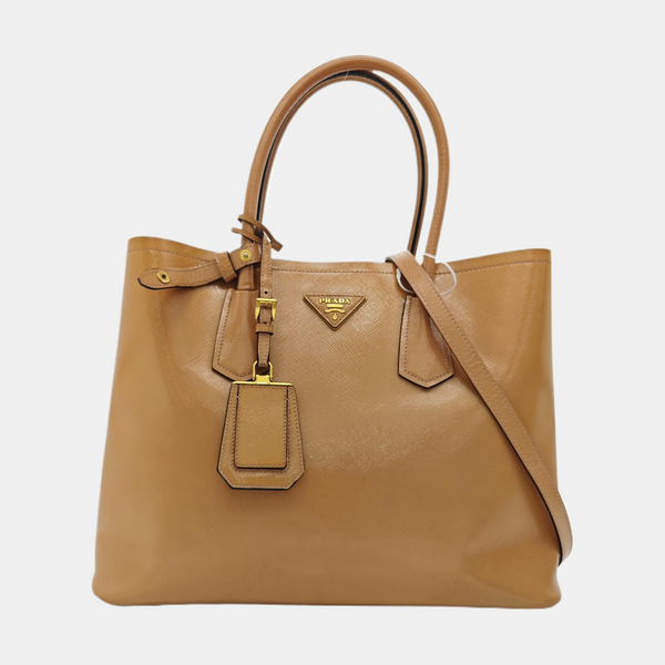 Double Saffiano Calfskin Brown