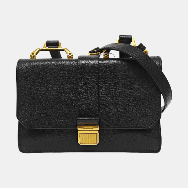 Miu Lady Calfskin Black