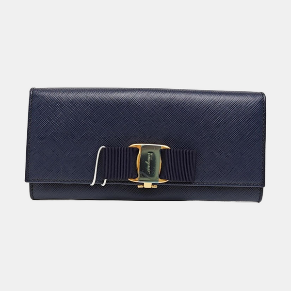 Ginny Calfskin Blue Wallet