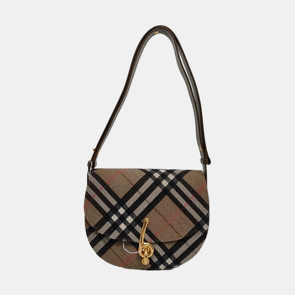B Clip Small Fabric Brown