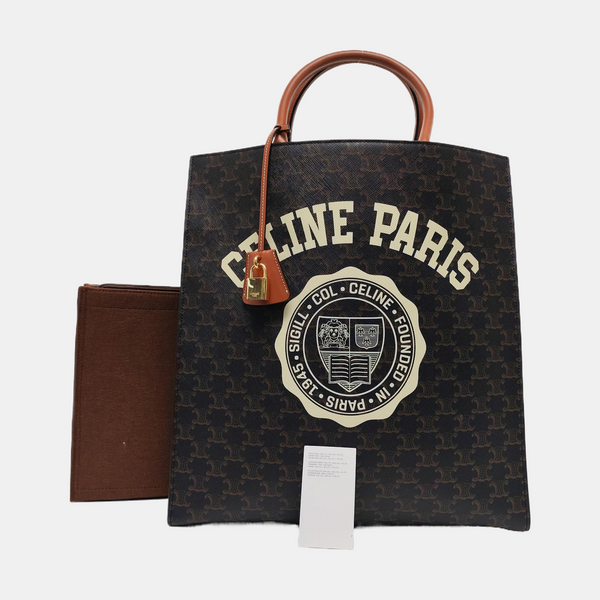 CABAS CELINE Medium Coated Canvas Black