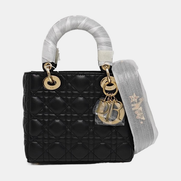 Lady Dior Small Cannage Lambskin Black