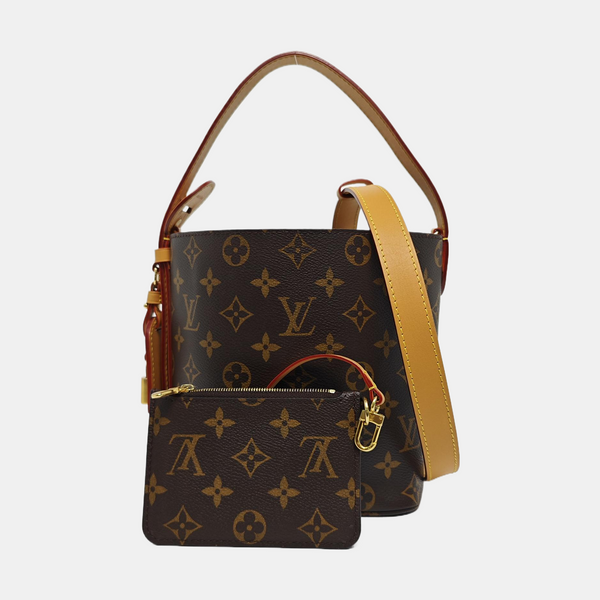 ALL IN BB Monogram Coated Canvas Brown