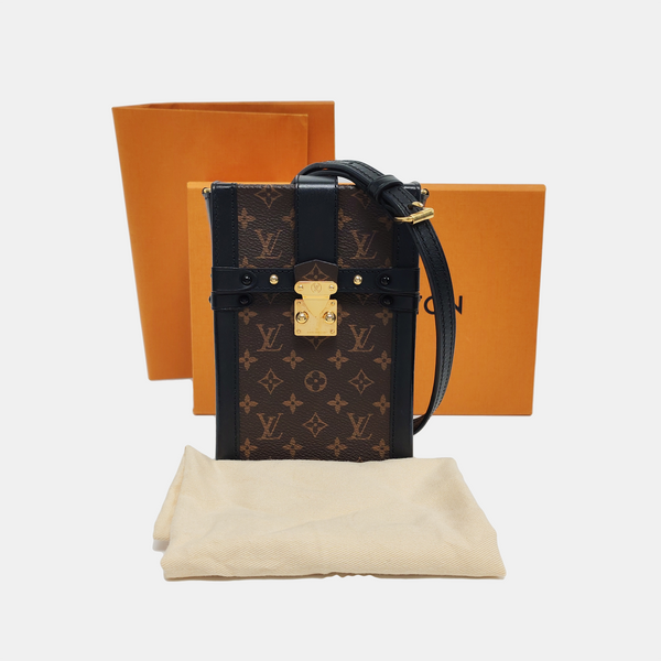 TRUNK Monogram Coated Canvas Brown