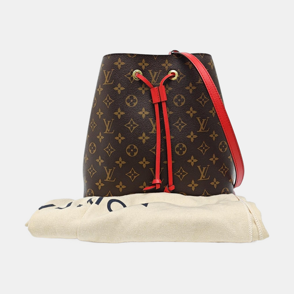NÉONOÉ MM Monogram Coated Canvas Brown