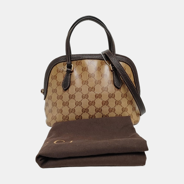 Dome Monogram Coated Canvas Brown