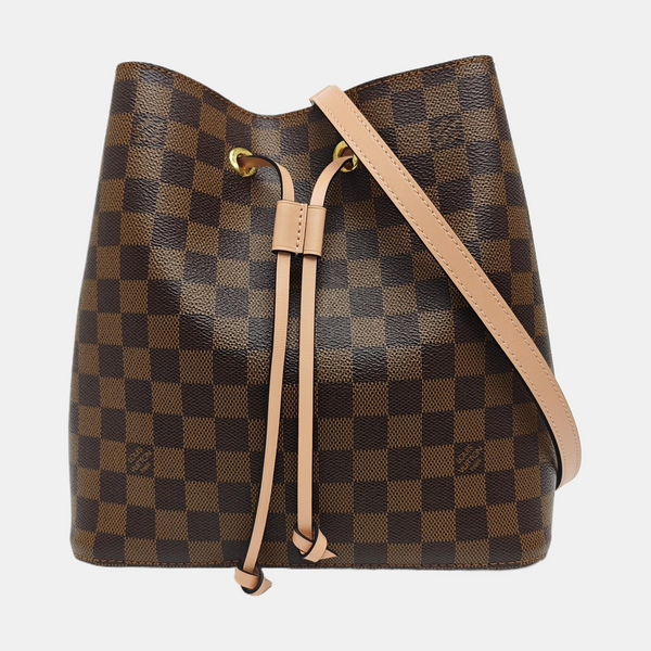 NÉONOÉ MM Damier Ebene Coated Canvas Brown